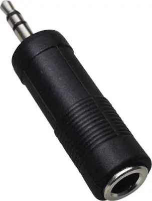 Klinken audio adapter [1x klinken utikač 3.5 mm - 1x klinken utičnica 6.35 mm] crne boje BKL Electronic