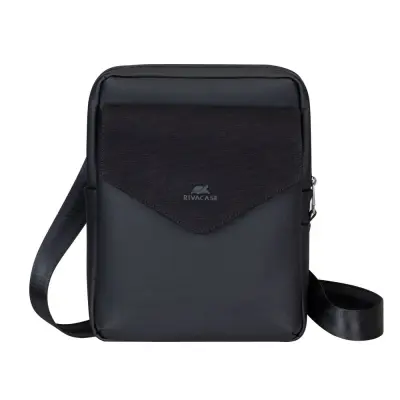 Torba RivaCase 11" Cardiff 8511 Black Canvas Crossbody bag
