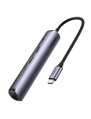 UGREEN 5-u-1 USB-C hub, USB 3.0 A+HDMI+RJ45+PD - kutija