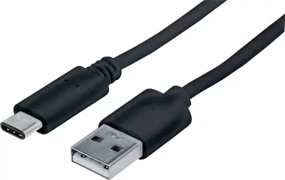 Manhattan kabel USB 2.0 na USB-C M/M, 1m,crni