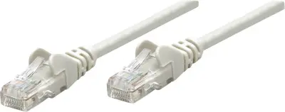 Intellinet Cat6, CCA, U/UTP, PVC, RJ45, 0.5m, sivi