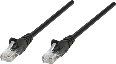 Intellinet Cat5e, CCA, U/UTP, PVC, RJ45,7.5m, crni