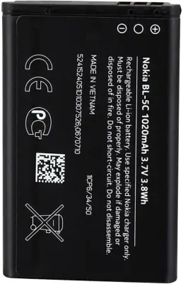 Originalna litij-ionska akumulatorska baterija za mobilnike Nokia BL-5C Bulk/OEM, 970 mAh 0278812