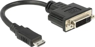 Delock 65564 HDMI / DVI adapter [1x muški konektor mini HDMI tipa C - 1x ženski konektor DVI, 24 + 5 polov] crna 20.00 cm