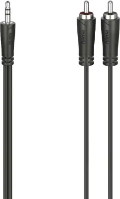 Audio kabel 3.5-2x RCA Crni 1.5m Crna