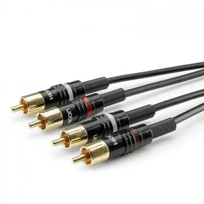 Sommer Cable HBP-C2-0090 RCA audio kabel za povezivanje [2x muški RCA priključak - 2x muški RCA priključak] 0,90 m crni