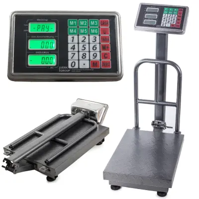 Metalna digitalna elektronička vaga do 100 kg - LCD s pozadinskim osvjetljenjem 2