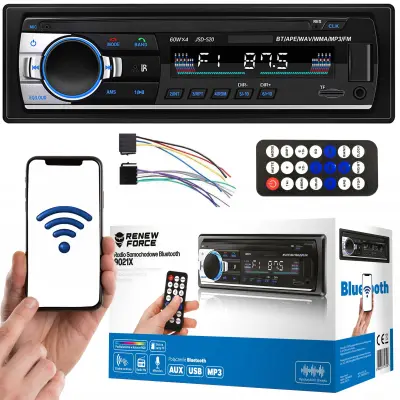 1DIN 12V LCD auto radio 4x50W USB Bluetooth + daljinski
