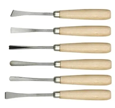Set od 6 drvenih dlijeta za rezbarenje 160 mm