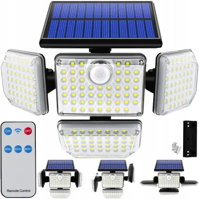 LED SMD 171 solarna svjetiljka sa senzorom pokreta 2400mAh IP65