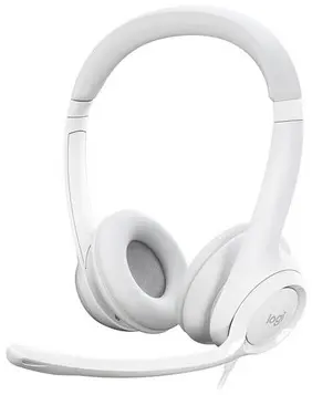 Slušalice Logitech H390, žičane, USB, bijele