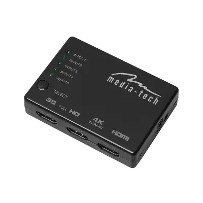 Media-Tech MT 5207 5x HDMI 4K prekidač