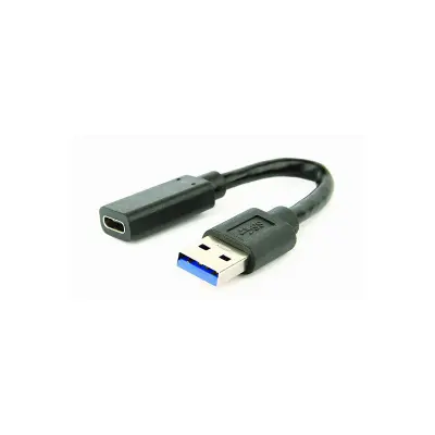 USB 3.1 A muški na Type-C ženski adapter, 10 cm, crni