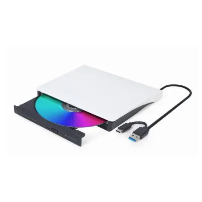 Vanjski USB-C + A DVD uređivač DVD-USB-03-BW, bijeli