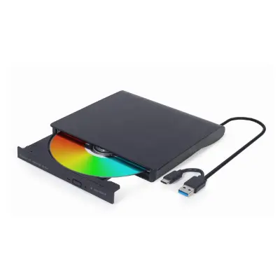 Vanjski USB-C + A DVD urezač DVD-USB-03, crni