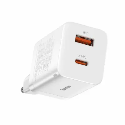 Baseus 30W USB Type-C na Type-A ProQC punjač, bijeli CCSUPP-E02