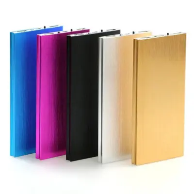 USB 2x powerbank 20000mAh + LED lampa SLIM crna