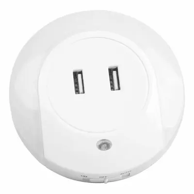 LED noćno svjetlo sa senzorom 2xUSB punjač 1500K