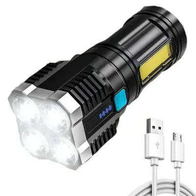 Multifunkcionalna 4LED ručna COB LED lampa sa baterijom 1000lm