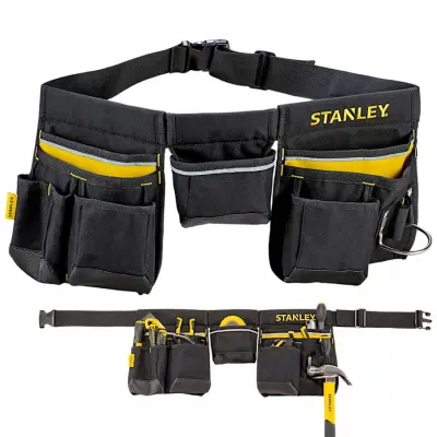 Stanley Tool Belt with Hammer and Tape Measure Holder 600 x 600 Denier
