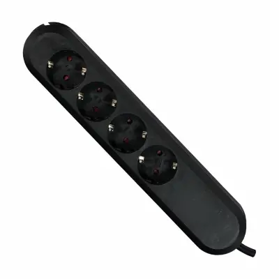 Bachmann 4x220V 1,5 m crni produžni kabel 381.121K
