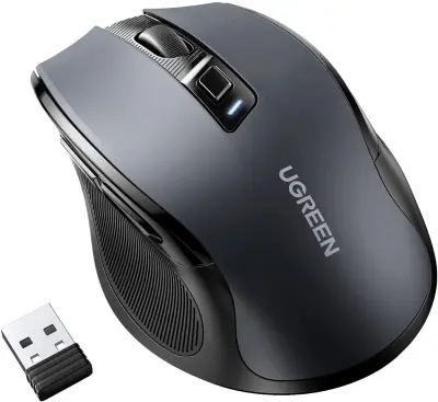 Ugreen ergonomski bežični tihi miš s bočnim tipkama
