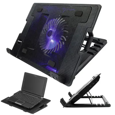 LED stalak za hlađenje i podloga za laptop 1x ventilator 12cm 2x USB