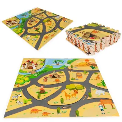 EVA puzzle kocke pjenasta podloga za igru za djecu safari 93x93cm