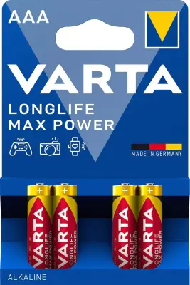 Baterije Varta Max Power LR03, AAA, 1,5V 4/1