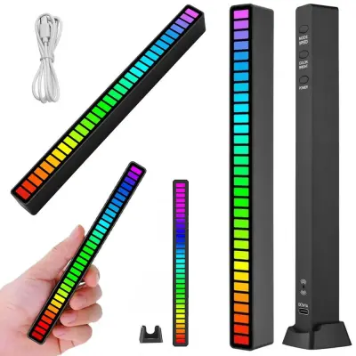 LED RGB baterija. ukrasni stup USB - glazbena funkcija 18cm