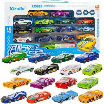 16-dijelni set metalnih šarenih autića 1:64
