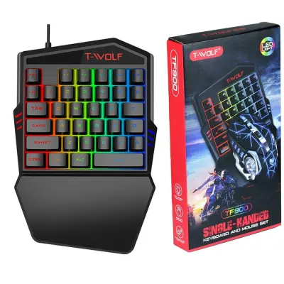 RGB LED računalna gaming tipkovnica za jednu ruku