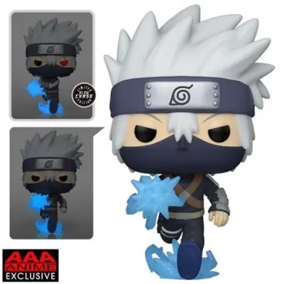 Naruto: Shippuden Mladi Kakashi Hatake s Chidori Glow-in-the-Dark Pop! Vinyl figura - AAA Anime Exclusive