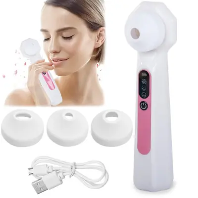 Akumulatorski aspirator za pore i prištiće LED i lupa + 3 nastavka