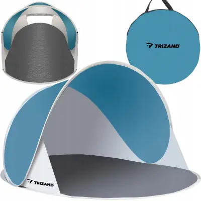Popup šator za plažu 145x100x70cm tirkizno - sivi