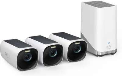 Kamera vanjska solarna Anker Eufy S3, 3‑pak, s HomeBase 3