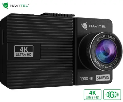 NAVITEL R900 4K kamera za automobil, 4K Ultra HD, SONY senzor, noćni vid, G-senzor, aplikacija, crna