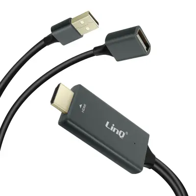 HDMI adapter + 1x USB muški konektor i 1x USB ženski port LinQ
