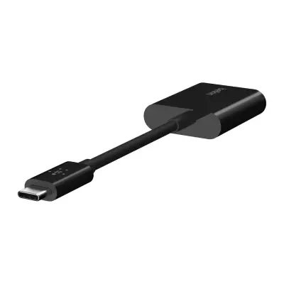 Adapter USB-C na 2 USB-C Audio i punjenje Power Delivery 60W Belkin Crni
