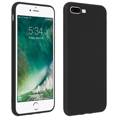 Forcell Maska iPhone 7 Plus, iPhone 8 Plus Soft Touch silikonski gel - crna