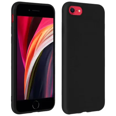 Forcell Maska iPhone SE 2022 / 2020 i 8 / 7 Soft Touch silikonski gel - crna