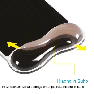 Kensington gel podloga za miš Smoked Black 62399