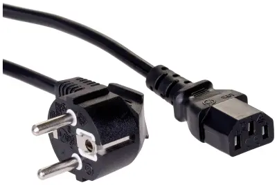 Akyga tok adapter kabel [1x sigurnosni muški konektor - 1x ženski konektor IEC C13, 10 A] 1.50 m crna