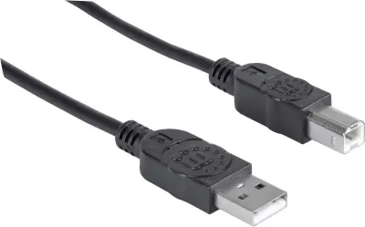 Manhattan kabel USB-A/USB-B M/M,za printer,5m,crni
