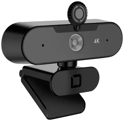 Dicota Webcam PRO Plus 4K 4K web kamera 3840 x 2160 piksela nosač s kopčom, ugrađena pokrivna ploča