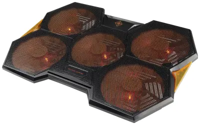Hladnjak za prijenosno računalo 1000-1300 RPM 5x140mm ventilatori 2xUSB-A 2xPostolje Crna