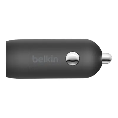 Auto punjač USB-C 20W Power Delivery Brzo punjenje Kompaktan Belkin Crni