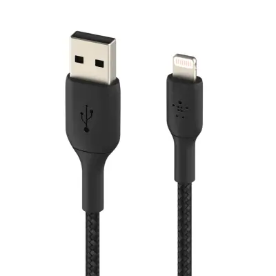 USB na Lightning MFi 18W tkani najlon 3m punjenje i sinkronizacija Belkin crni