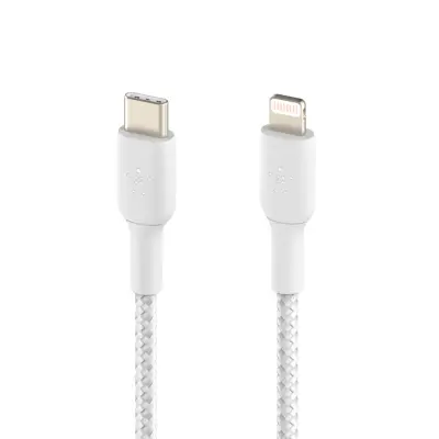 USB-C na Lightning 18W Power Delivery tkani najlon 1m Belkin bijeli