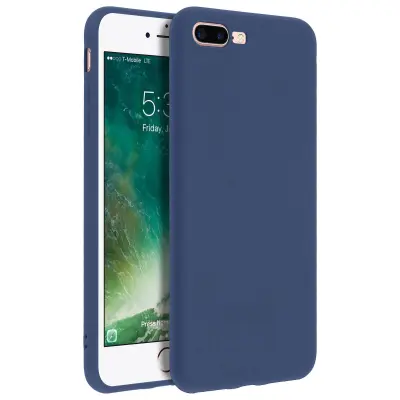 Forcell Maska iPhone 7 Plus/iPhone 8 Plus Soft Touch silikon - tamnoplava